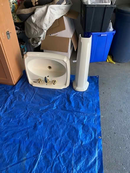 Photo of free Two pedestal sinks (Crystal, Beach) #1