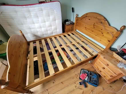 Photo of free Double bed wood base (Wirksworth DE4) #2