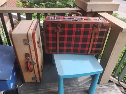Photo of free vintage steamer suitcases (Hickory St. & Breezehill Av S) #1