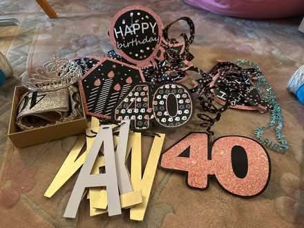 Photo of free Happy 40th birthday paraphernalia (Palisades, NW, WDC) #1