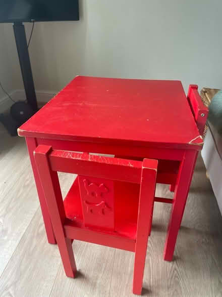 Photo of free Childrens wooden table & chairs (Sale) #1