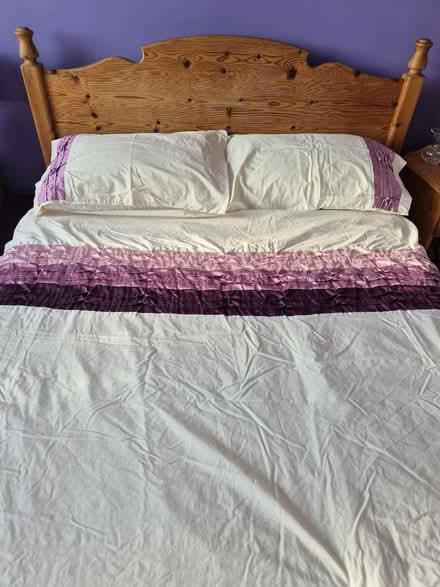 Photo of free Double duvet set - cream/pink (ME9 Lower Halstow) #1