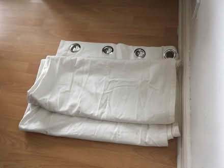 Photo of free Pair of white Ikea curtains (Govan, Glasgow) #1
