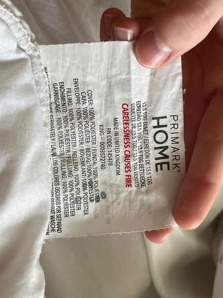 Photo of free King Size Winter Duvet (Harrogate HG2) #2
