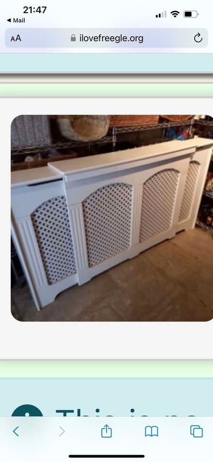 Photo of free Radiator cover (Peasedown St John CP) #1