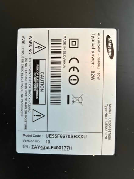 Photo of free 55' Samsung TV (Castleknock, Dublin) #2