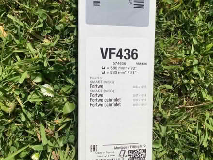 Photo of free Smart car windscreen wipers (Sway SO41) #2