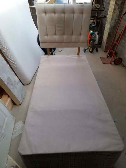 Photo of free Single bed base and headboard (Jackmans Estate SG6) #1