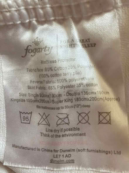 Photo of free fogarty waterproof mattress cover (Henley in Arden) #2