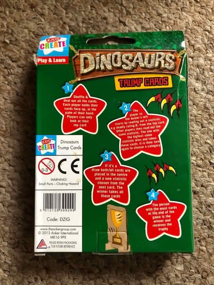Photo of free Dinosaurs Trump Cards (Oxford OX4) #2