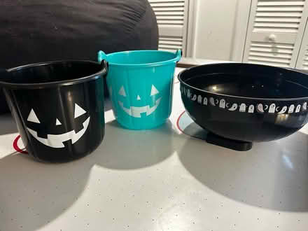 Photo of free Halloween plastic buckets (Palisades, NW, WDC) #1