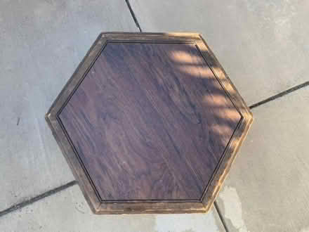 Photo of free octagon side table (Capewood and junewood) #2