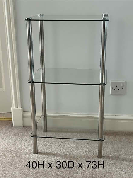 Photo of free Rectangular glass shelving unit (Hilperton BA14) #1