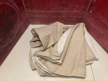 Photo of free Queen Dust Ruffle Beige & White (Midtown East) #1