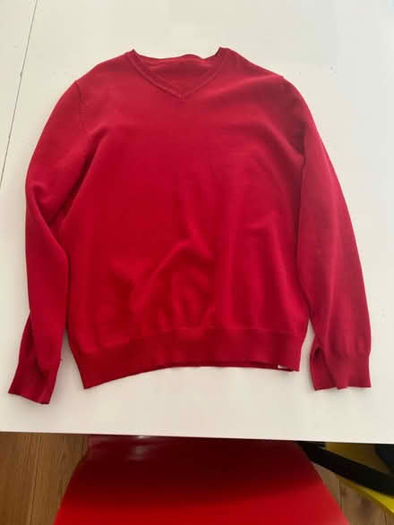 Photo of free Red v neck school jumper 10-11 (Withington M20) #1