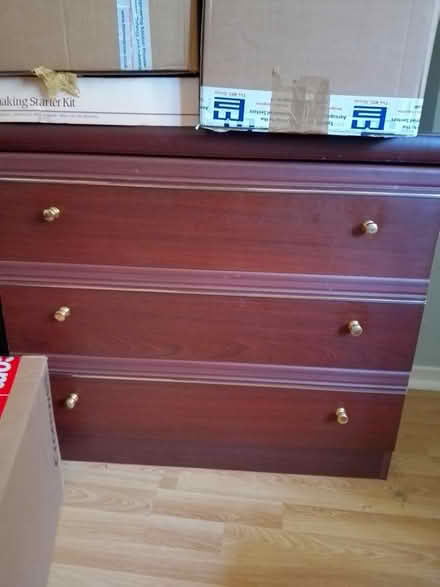 Photo of free Glass topped chest of drawers (Greestead CO4) #1