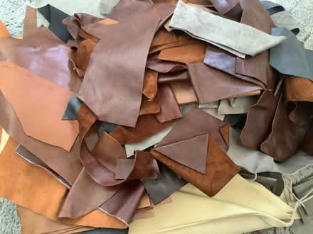 Photo of free Bag of leather scraps, useful for crafting, key rings etc (Holme Slack PR2) #1