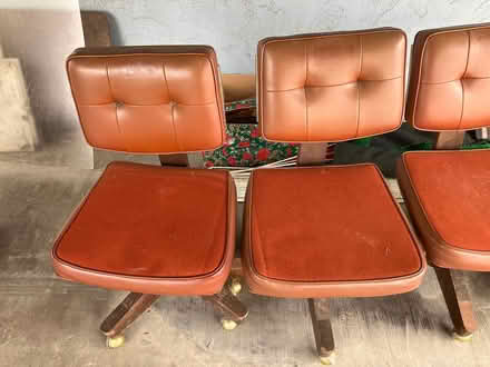 Photo of free FOUR (4) brown office chairs (515 12th St. Huntington Beach) #2
