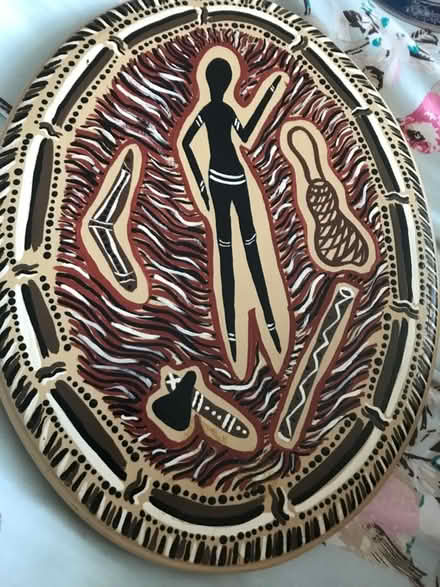 Photo of free Wall plaque Australian artist ‘Aborigini’ (Wayfield ME5) #2