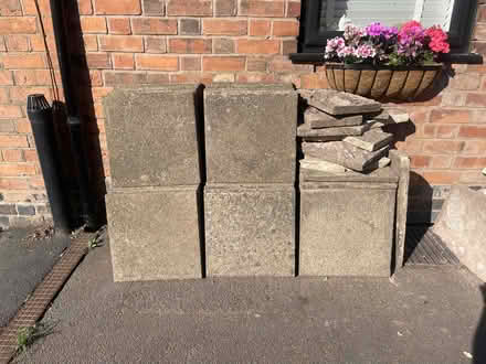 Photo of free Approximately 50x Garden Slabs - 45cm x 45cm Approximately (Emscote CV34) #1