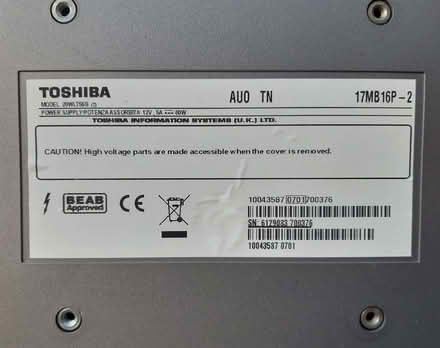 Photo of free Toshiba 19" LCD television (Glenleigh Park TN39) #3