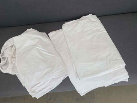 Photo of free Double fitted and flat sheet in white. (Thames Ditton KT7) #1
