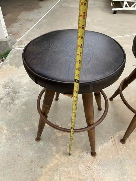 Photo of free Two (2) short round bar stools (515 12th St. Huntington Beach) #3