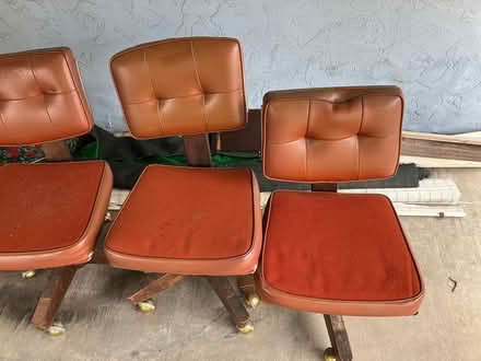 Photo of free FOUR (4) brown office chairs (515 12th St. Huntington Beach) #3