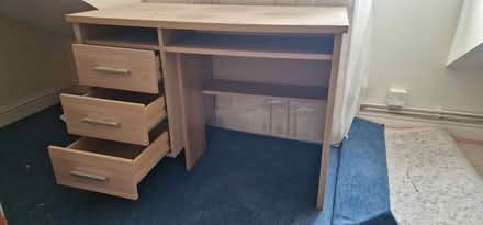Photo of free Desk made of veneered heavy duty chipboard. 3 drawers (Sutton Coldfield B73) #2