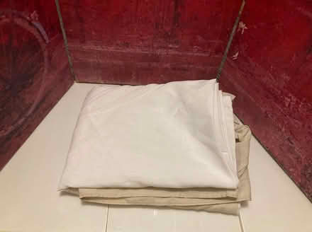 Photo of free Queen Dust Ruffle Beige & White (Midtown East) #2