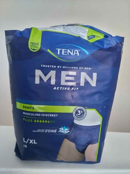 Photo of free Pack of mens L/XL incontinence pads 6 of the 8 left (Norbury SW16) #1