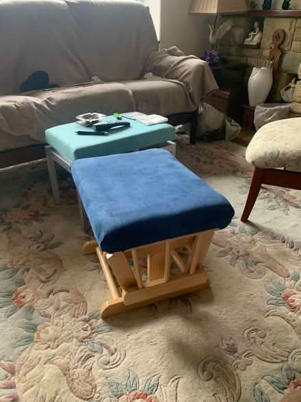 Photo of free Wooden sliding/rocking chair and Sliding Stool (Buxton Central SK17) #2