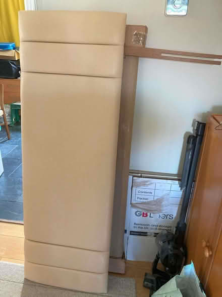 Photo of free King size cream vinyl headboard (Stoke Gifford BS34) #1