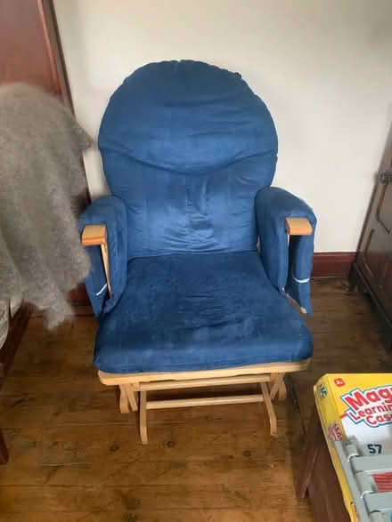 Photo of free Wooden sliding/rocking chair and Sliding Stool (Buxton Central SK17) #1