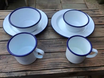 Photo of free Metal camping cups, plates & bowls (Quedgeley Gloucester GL2) #1