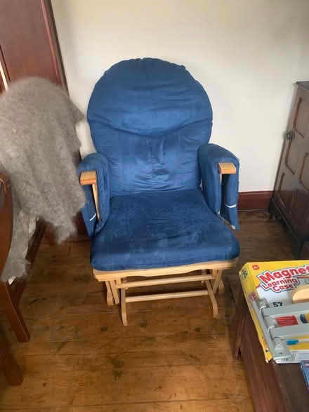 Photo of free Wooden sliding/rocking chair and Sliding Stool (Buxton Central SK17) #3