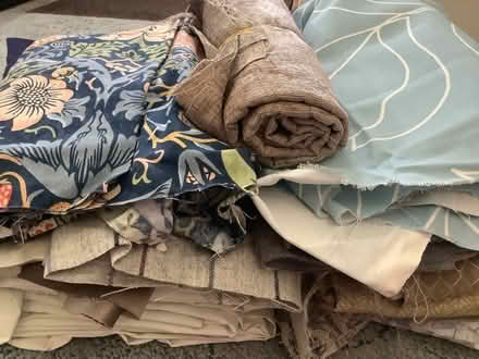 Photo of free Bag of fabric pieces, cottons, curtain remnants etc. (Holme Slack PR2) #1