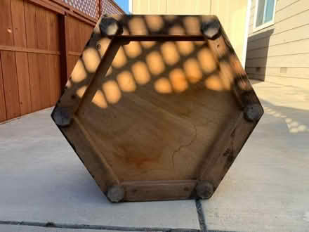Photo of free octagon side table (Capewood and junewood) #3