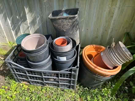 Photo of free Various Sized Plastic Plant Pots (TN25) #1