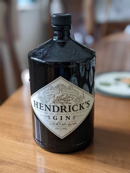 Photo of free Large 1.75 litre bottle of Hendrick's gin (empty!) (Gorse Hill GU22) #1