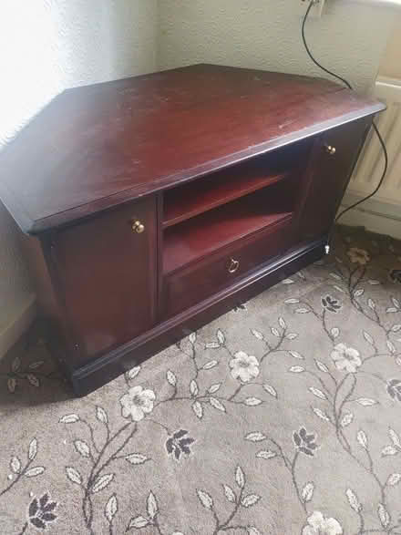 Photo of free Corner Wooden TV stand (Morecambe LA4) #3