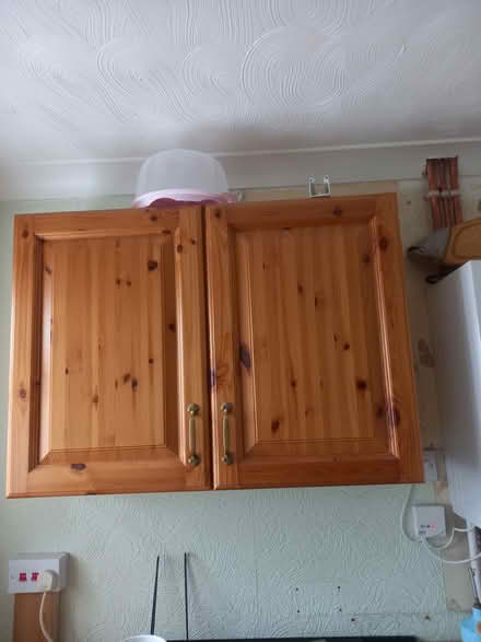 Photo of free Pine wall cupboard (Barnard's Green WR14) #1