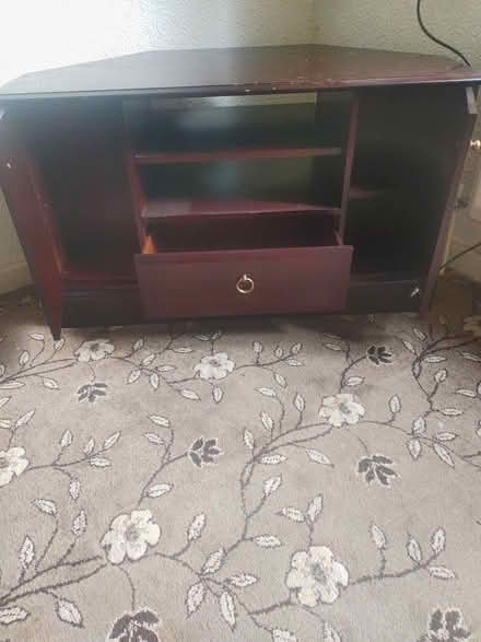 Photo of free Corner Wooden TV stand (Morecambe LA4) #2