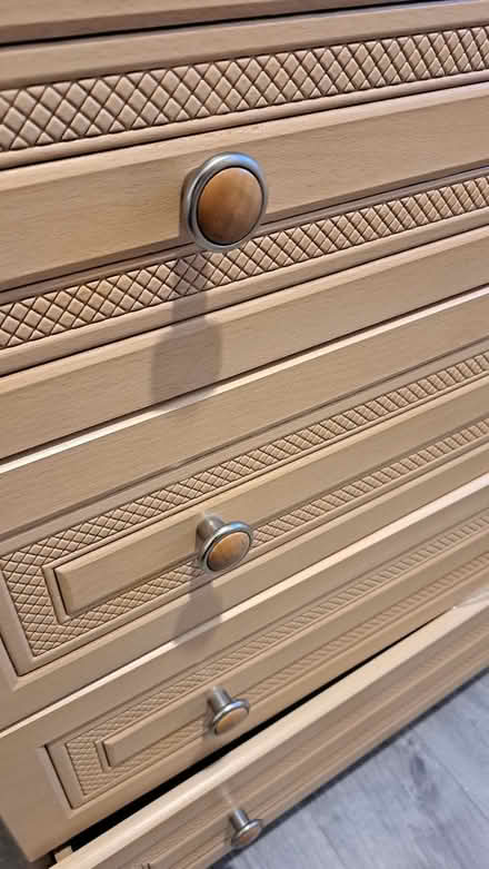 Photo of free Chest of drawers and bedside drawer set (Abbeydale GL4) #3