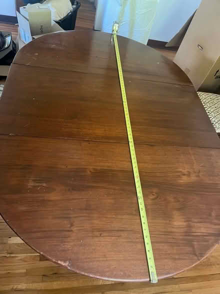 Photo of free Dining room table with two leaves (Old Town Orange) #1