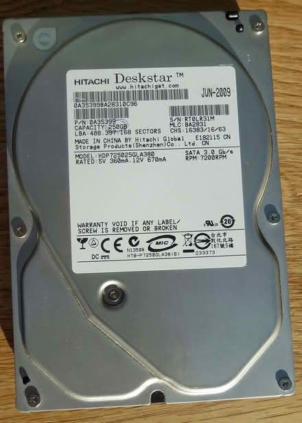 Photo of free 3 x SATA HDD (250Gb; 500Gb) (Tiffield NN12) #2