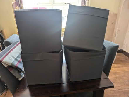 Photo of free 4 grey storage cubes (Ridgeway S12) #1