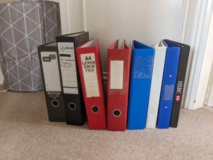 Photo of free 11 A4 lever arch and ringbinder files - GL52 (Sainsburys GL52) #1