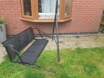 Photo of free metal swing bench/plant frame (Whitton LD7) #2