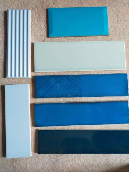 Photo of free Blue wall tiles, various shades (Putney SW15) #1